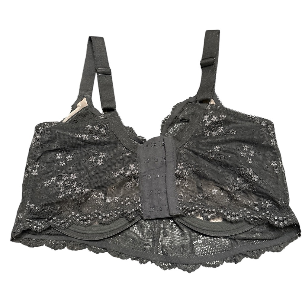 Elomi Black Lace Mesh Bra,size 34K - Picture 3 of 5